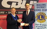 Cheque presentation to West Mallings Lions