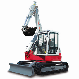 Takeuchi TB180FR reduced tail swing compact excavator 